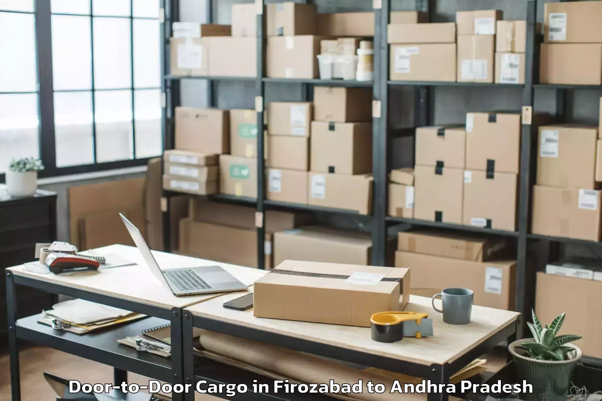 Professional Firozabad to Madugula Door To Door Cargo